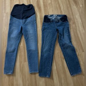 Madewell maternity jeans, both size 28. One pair brand new! One use! 2 pairs!